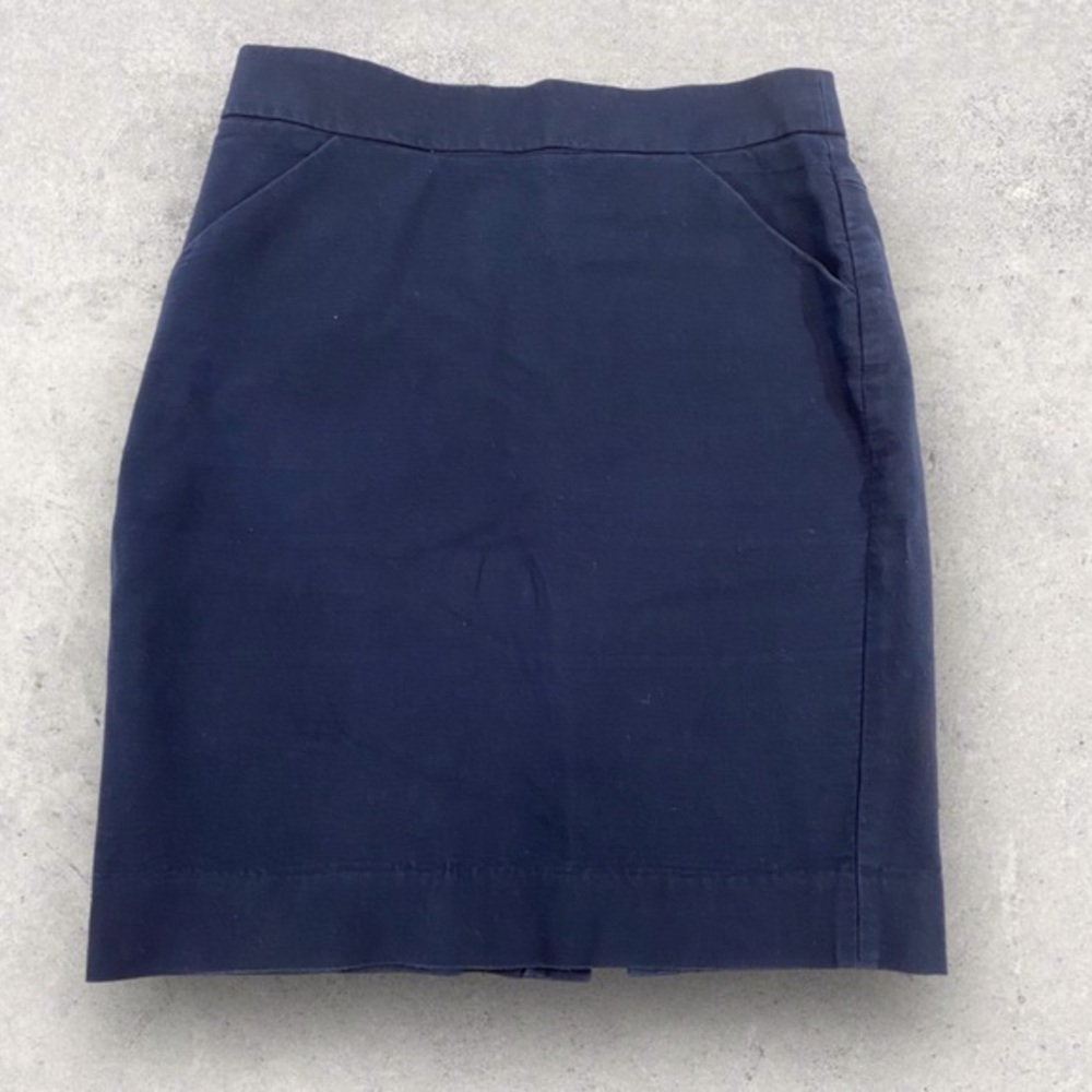 J Crew Pencil Skirt Navy Size 8